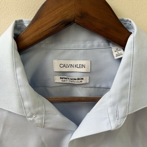 Calvin Klein No Iron Slim Fit Dress Shirt - Picture 2 of 7